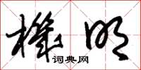 朱锡荣机明草书怎么写