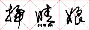 朱锡荣扫晴娘草书怎么写
