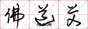 朱锡荣佛道艾草书怎么写