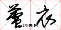 朱锡荣芦衣草书怎么写