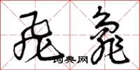 曾庆福飞龟草书怎么写
