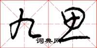 曾庆福九思草书怎么写