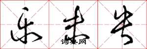 曾庆福乐未央草书怎么写