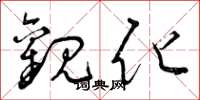 曾庆福观化草书怎么写