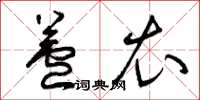 曾庆福芦衣草书怎么写