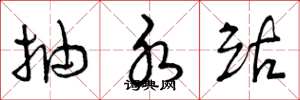 曾庆福抽水站草书怎么写