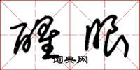 朱锡荣醒眼草书怎么写