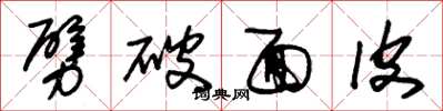朱锡荣劈破面皮草书怎么写