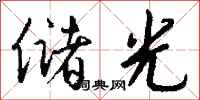 钱沛云储光行书怎么写