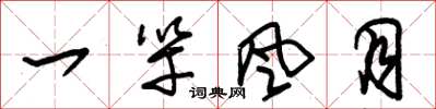 朱锡荣一竿风月草书怎么写