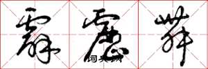 曾庆福霹雳舞草书怎么写