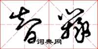 曾庆福智辩草书怎么写