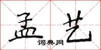 侯登峰孟艺楷书怎么写