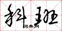 曾庆福科班草书怎么写