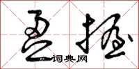 曾庆福盈握草书怎么写