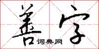 钱沛云善字行书怎么写