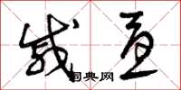 曾庆福戚忧草书怎么写