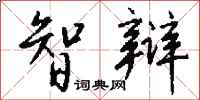 钱沛云智辩行书怎么写