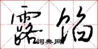 钱沛云露馅行书怎么写