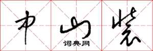 梁锦英中山装草书怎么写