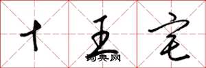 梁锦英十王宅草书怎么写