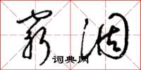 梁锦英穷涸草书怎么写