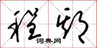 梁锦英程期草书怎么写