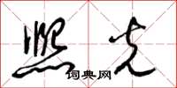 梁锦英熙光草书怎么写