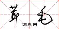 梁锦英茸毛草书怎么写