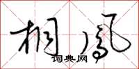 梁锦英桐凤草书怎么写