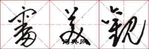 骆恒光审美观草书怎么写