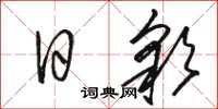 骆恒光日彩草书怎么写