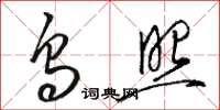 骆恒光乌照草书怎么写