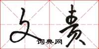 骆恒光文责草书怎么写