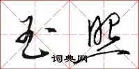 骆恒光玉照草书怎么写