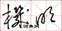 骆恒光机明草书怎么写