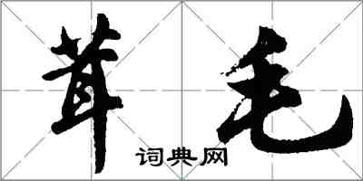 胡问遂茸毛行书怎么写