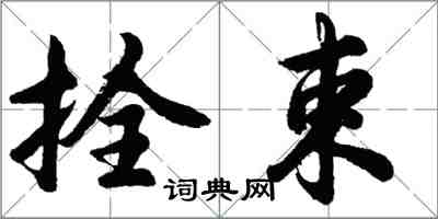 胡问遂拴束行书怎么写