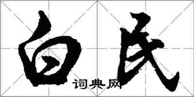 胡问遂白民行书怎么写