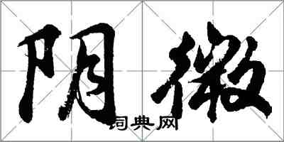 胡问遂阴微行书怎么写