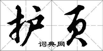 胡问遂护页行书怎么写