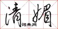 骆恒光清媚行书怎么写
