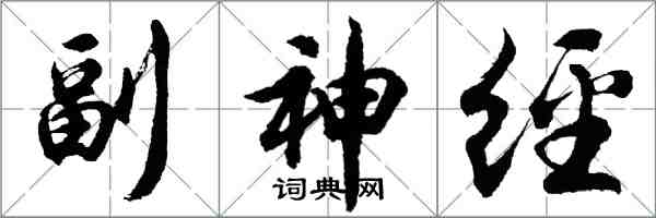 胡问遂副神经行书怎么写