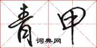 骆恒光青甲行书怎么写