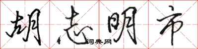 骆恒光胡志明市行书怎么写