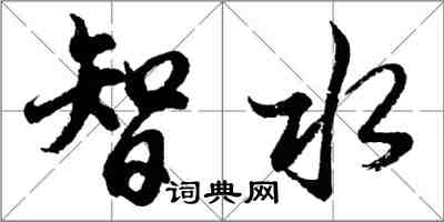 胡问遂智水行书怎么写