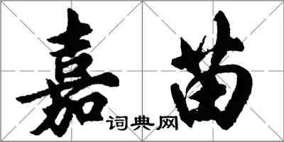 胡问遂嘉苗行书怎么写