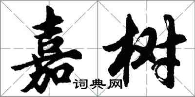 胡问遂嘉树行书怎么写
