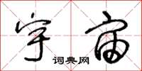 王冬龄宇宙草书怎么写