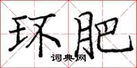 庞中华环肥楷书怎么写